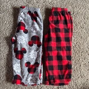 Mickey and Buffalo Plaid Toddler Fleece Pajama Pant Set